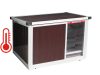 Thermo WOODY Hundehütte "2XL" innengrösse (LxBxH:120x80x65cm) mit INFRAHEIZUNG