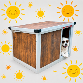 Isolierte Hundehütte für den Sommer